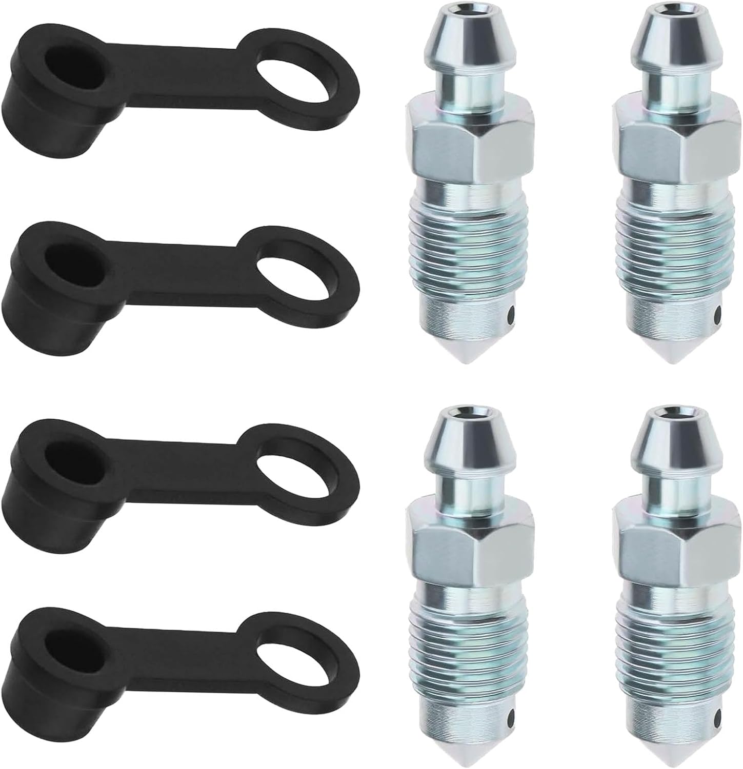 GVSS 4 Pcs Vis de Purge de Boulon Banjo M10 x 1mm, Vis de Purge pour Étrier de Frein,Accessoires Métal Galvanisé,Vis Purge d'Étrier Frein Banjo Boulon,Vis Bocal Frein Moto