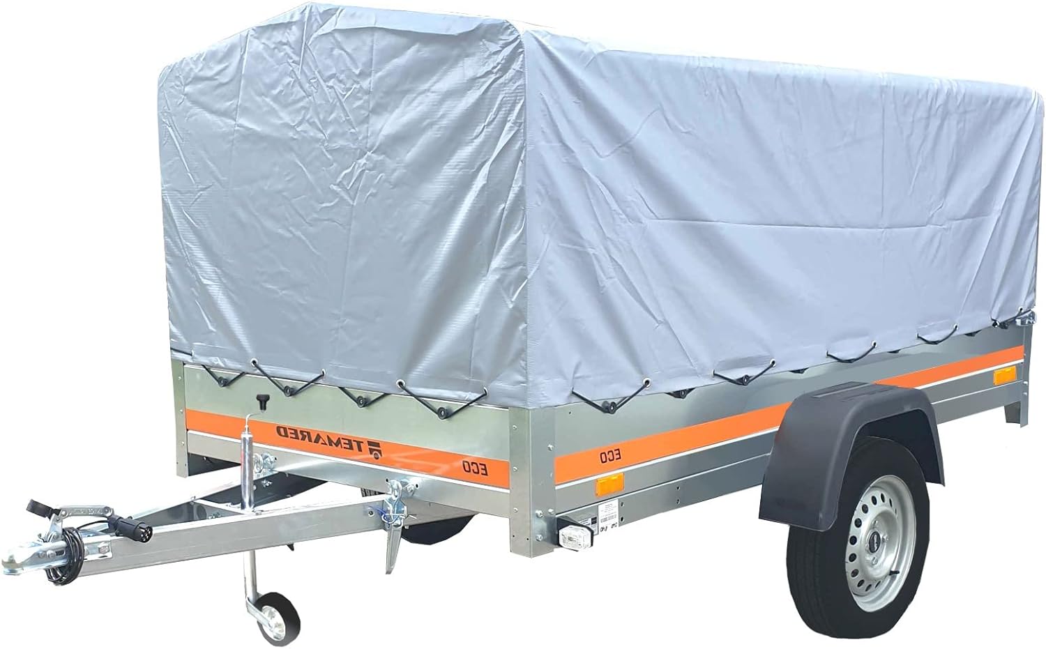 Tema Grande remorque basculante 263X125X110 cm + bâche Haute