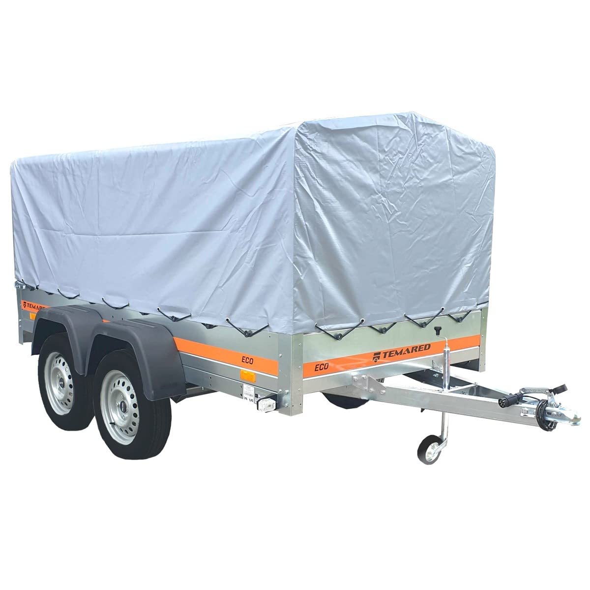 Tema Remorque bâchée Double essieu 263X125 cm ECO2612/2 Gris
