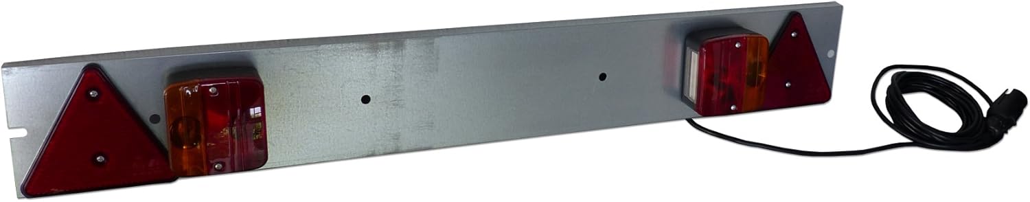 XL PERFORM TOOLS 554711 Rampe de Signalisation Remorque, Feux 4 fonctions, 1 m, Argent Unique