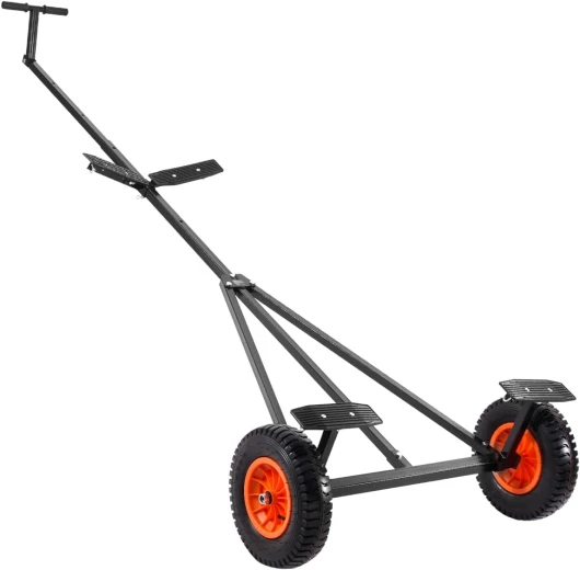 Chariot de Remorque de Bateau, Capacité de Charge de Languette 190 kg, Pneus Pneumatiques 40 cm, en Acier au Carbone, Support Antidérapant, pour Déplacer Kayak, Bateau à Moteur et de Pêche