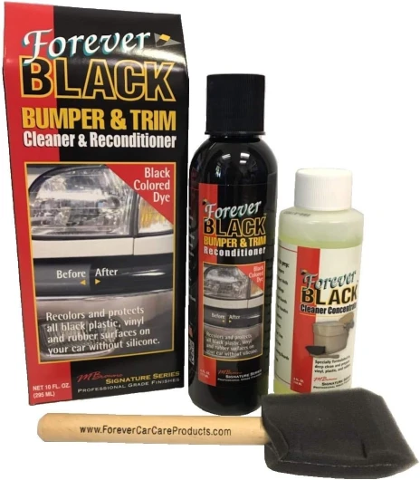 Forever Black Bumper and Trim Cleaner and Reconditioner Nettoyant pour Plastiques Noirs Kit de 3 pièces