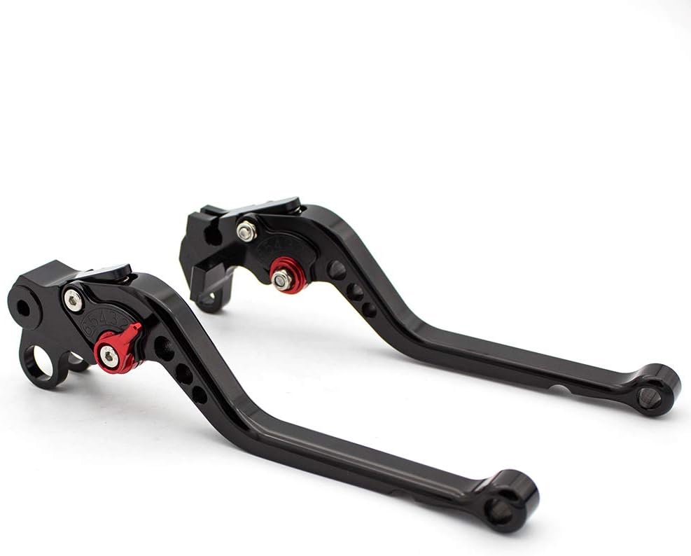 NICEDOLL Leviers de frein d'embrayage CNC pour RE Scram 411 2022-2023/650 Interceptor Continental INT-650 GT650 GT 650 Long Noir Noir W.red