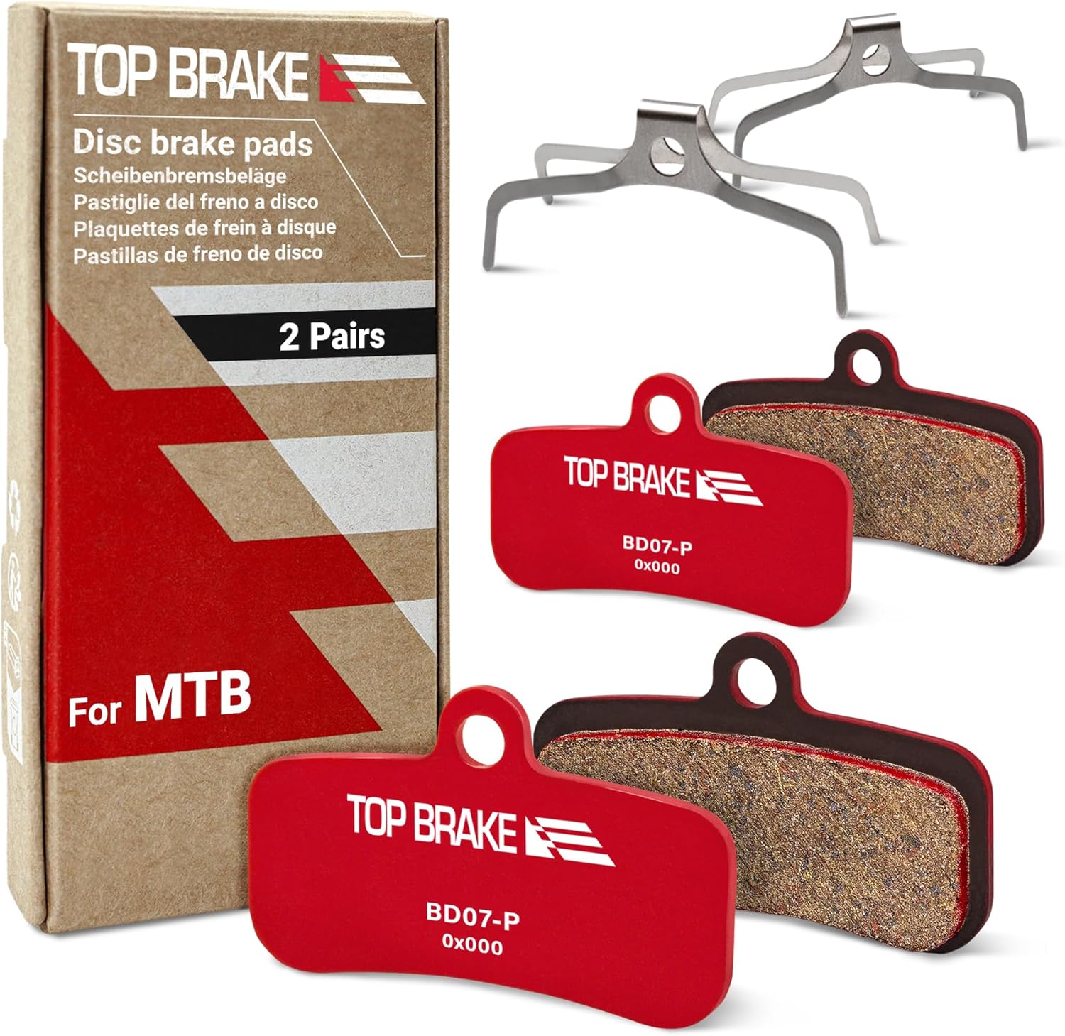 TOP BRAKE Plaquettes de Frein à Disque compatibles avec Shimano 4 Piston Saint BR M810 M820 Deore XT M8020 M8120 Tektro TRP - VTT/VTTAE/Descente/Sentier/All Mountain/Enduro/Cyclisme