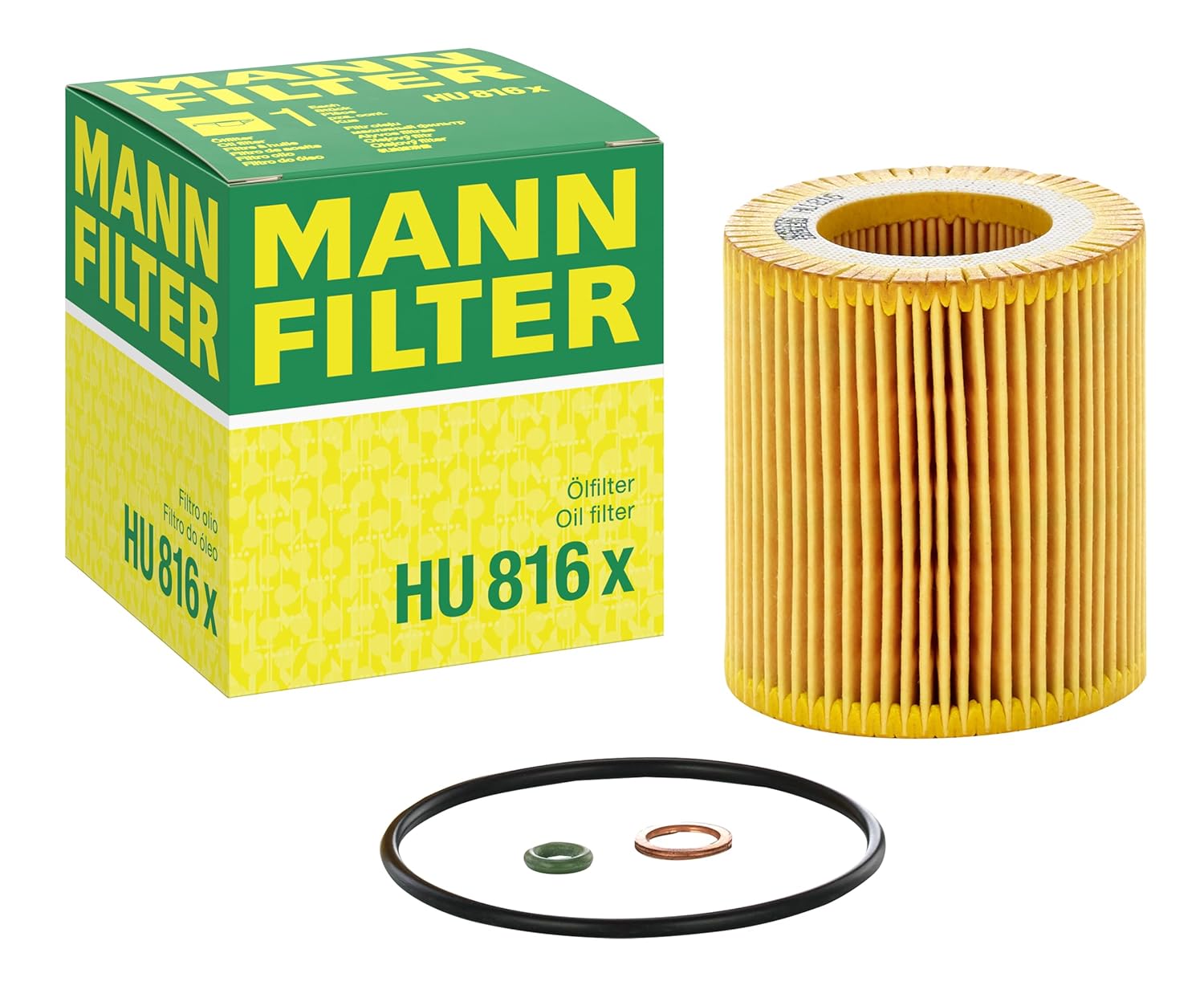 MANN-FILTER HU 816 X Filtre à huile Lot de filtres à huile avec joint/lot de joints – Pour véhicules particuliers