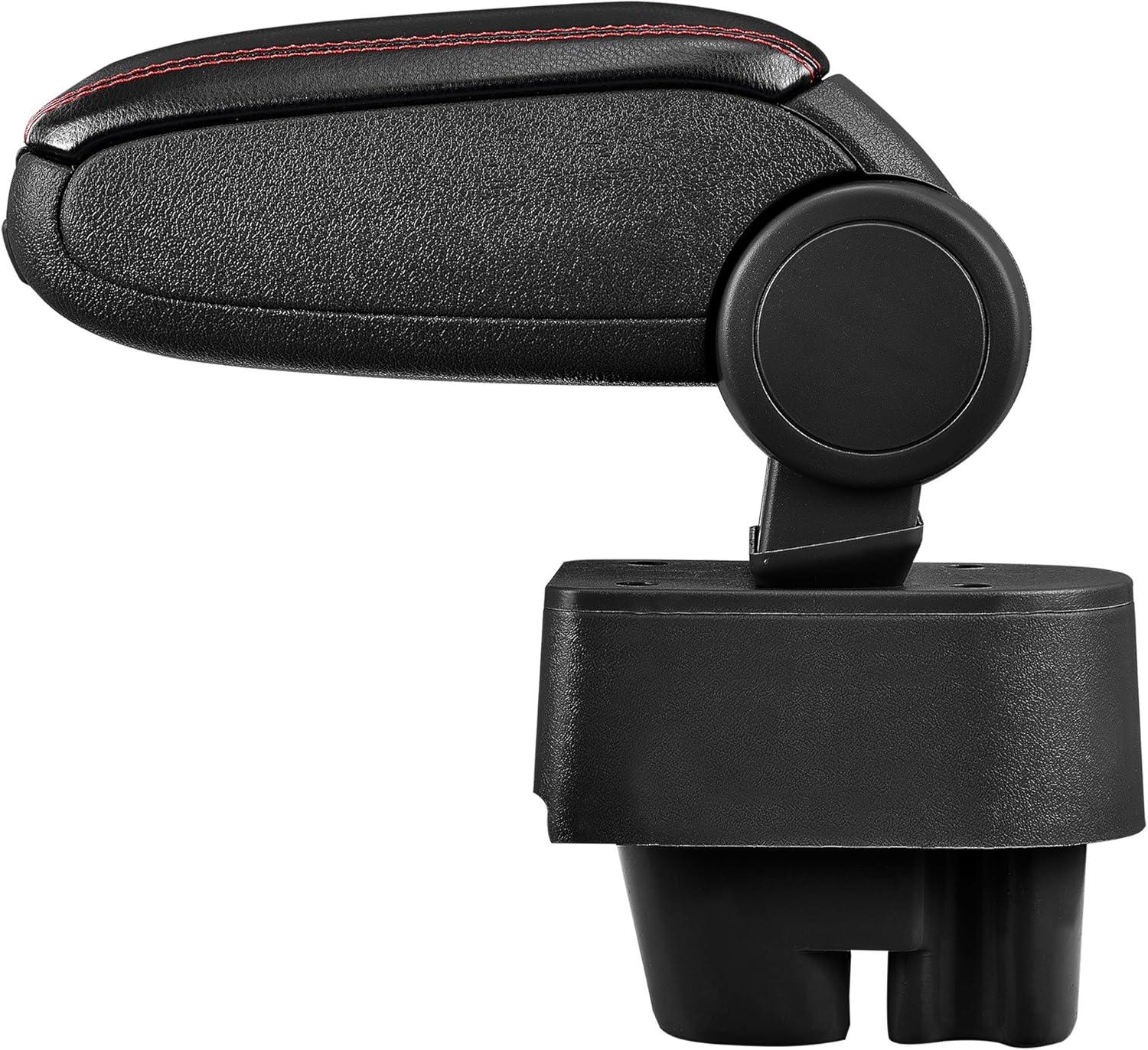 LP Trade Accoudoir Central pour 207 - Accessoire Console de Rangement et Repose-bras avec Compartiment Organiseur - Pièce Détachée d'Intérieur de Voiture - Simili Cuir Noir - Couture Rouge Peugeot 207 Simili Cuir Noir avec Coutures Rouges