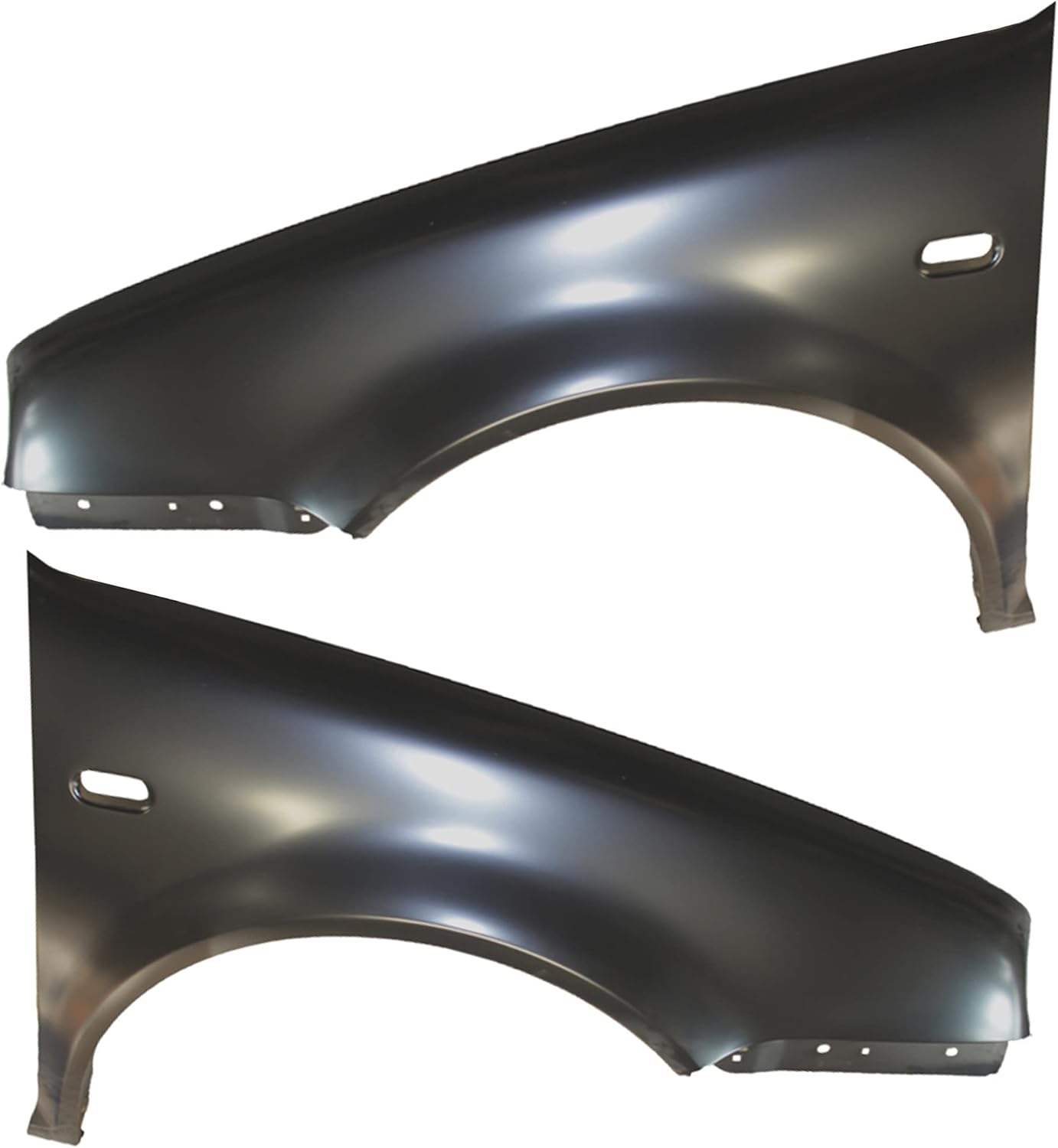 BESTPRICE 1x aile avant gauche avec trou pour clignotant, 1x aile avant droite avec trou pour clignotant Compatible avec VW GOLF 4 (1J1),GOLF 4 Variant (1J5)