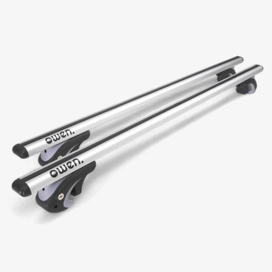 5.0 Barres de Toit Transversales - 135 cm - Aluminium Argent - 90 kg - pour Rails Ouverts - Aérodynamique & Sécurisé - Installation Facile - Porte-Bagage Universel 135 cm Gris (Aluminium)