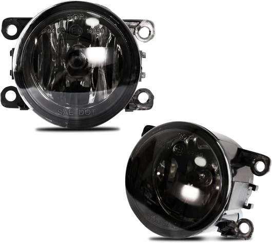 Feux antibrouillard compatibles avec CITROËN DACIA Duster FIAT Sedici FORD JAGUAR NE01-51-680A NISSAN Note OPEL Agila PEUGEOT PORSCHE RENAULT SUZUKI Une paire Lentille fumée