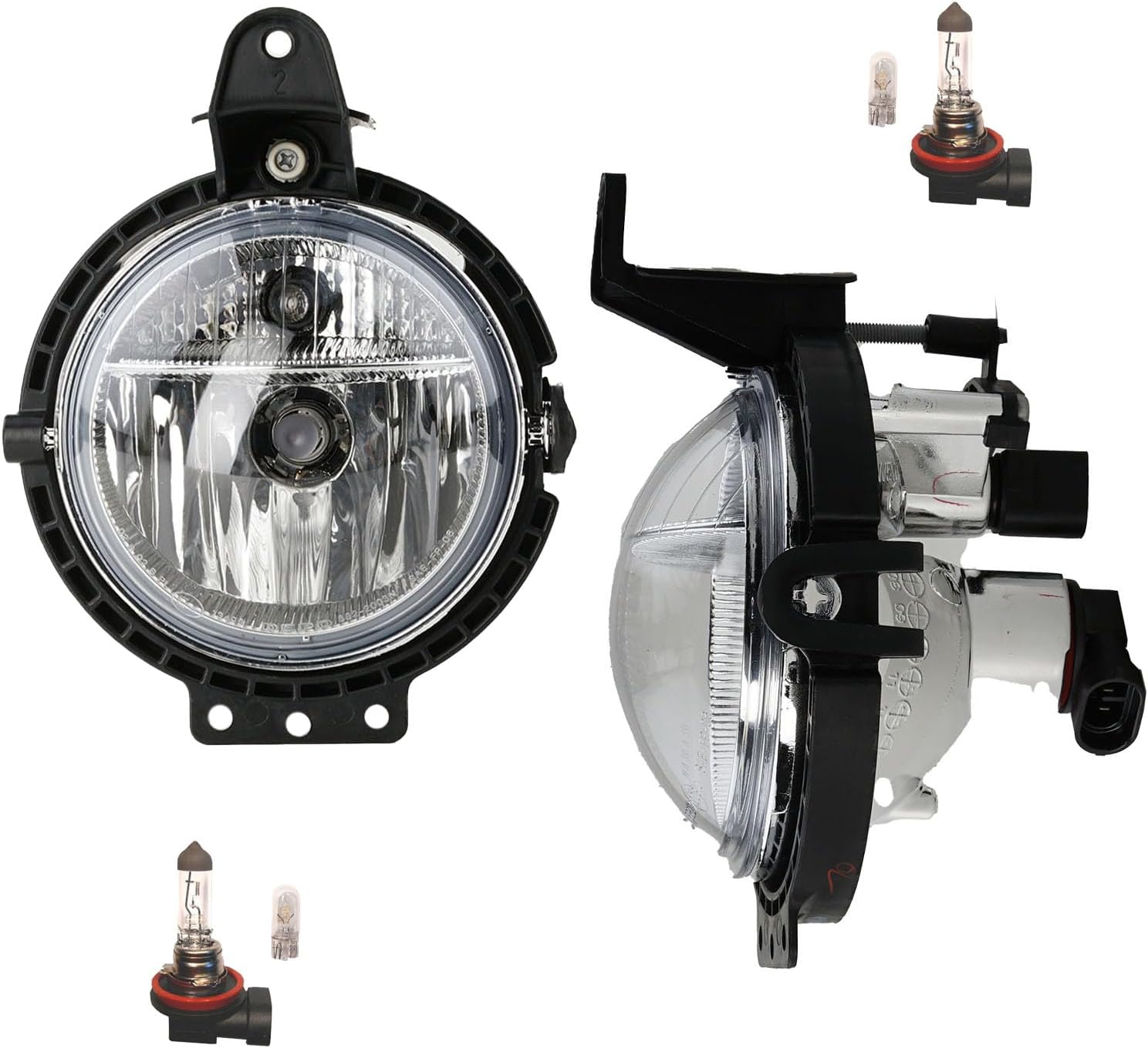 Johns, Jeu de phares antibrouillard pour BMW Mini R55 R56 R57 10/06 gauche et droite + ampoule Osram
