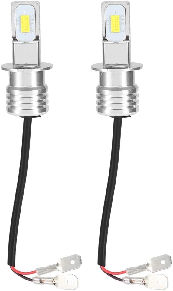 Ampoule antibrouillard 2pcs H3 80W 8000K 12-24V accessoire LED blanche avec décodage pour voitures universelles feux led h3+h3 led cree+ampoule led h3 ampoule halogene h3 24v ampoule halogene h3 24v