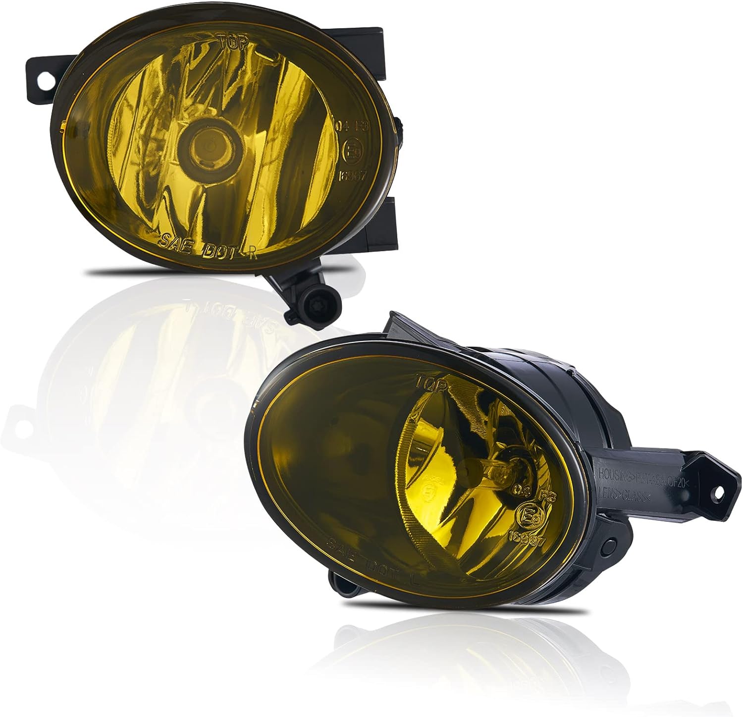 TOPTAN 2X Feux antibrouillard avant pour Volkswagen Golf 6 Beetle Caddy 3 Eos/Cabriolet/Plus Jetta 4 Up [VW 5N 5C1 5C7 2K 1F7 5K1 AJ5 517 5M1 521 162 1T3] SEAT Alhambra 710 jaune Lentille jaune