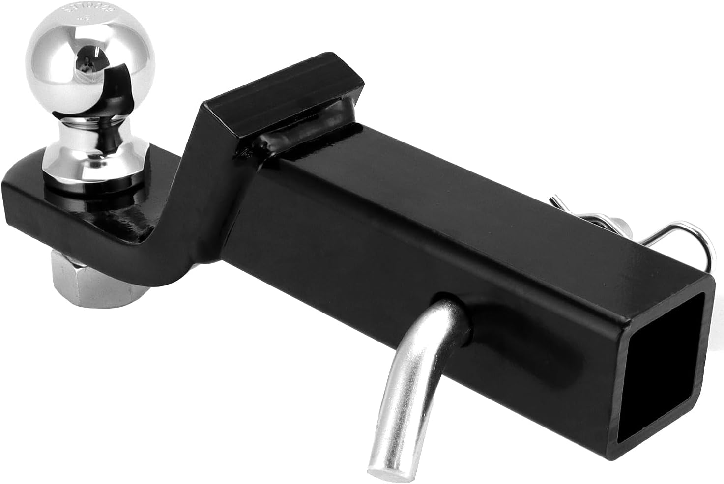 QWORK® Adaptateur attelage remorque pour véhicules US - Abaissé de 50 mm - Capacité de Charge de 2800 kg - Support à Bille de 50 mm - Goupille de 16 mm