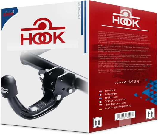 HOOK Nouveau attelage Rigide Fixe Compatible avec Citroen Jumpy III Van/furgon Depuis 07.2016 avec Faisceau électrique Universel 7-Broches