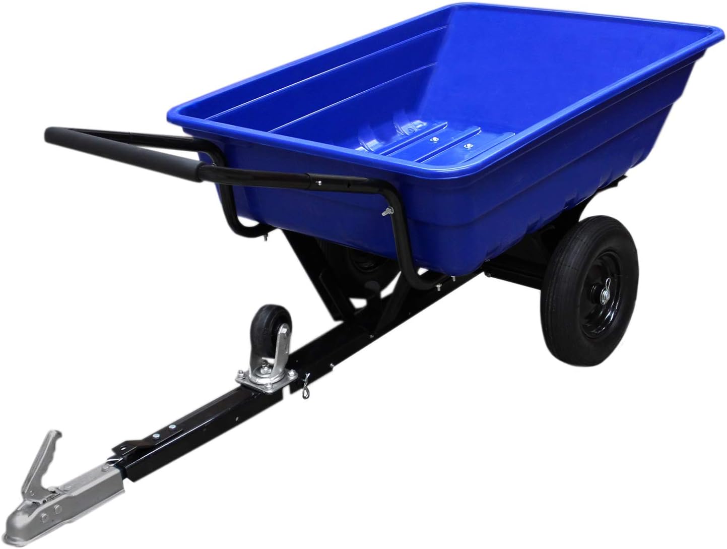 Remorque ATV Jardin Transportation Inclinable Quad Ferme Puissant Tracteur Chargement Utilité Chariot Roues Pneumatiques