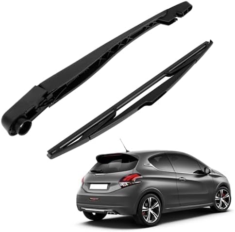 Bras d'essuie-glace arrière remplacement pour Peugeot 208 2013-2021, Essuie-glace arrière et bras, Kit de balai d'essuie-glace arrière de voiture étanche for Peugeot 208
