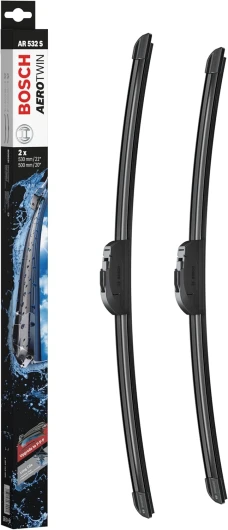 Balais d'Essuie–Glace Plats Aerotwin Retrofit AR532S, Longueur: 530mm/500mm – 1 Paire de Balais avant AR532S Balai d'essuie-glace (Avant)