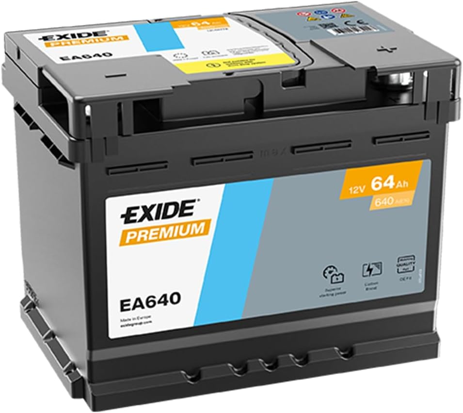 EXIDE Premium EA640 Batterie de Voiture 64Ah 640A
