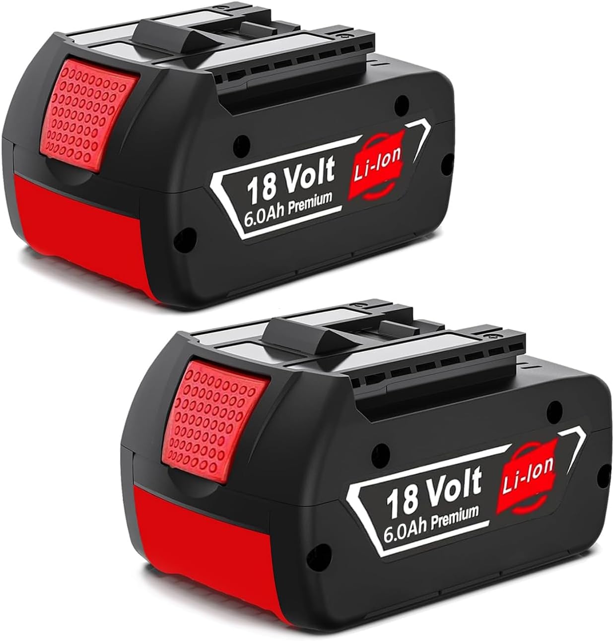 Lot de 2 Batteries Li-ION de Rechange 18 V 6,0 Ah / 6000 mAh pour Bosch 18 V Li-ION BAT609 BAT609G BAT610G BAT611 BAT612 BAT618 BAT618G BAT619 BAT620 BAT619G BAT622