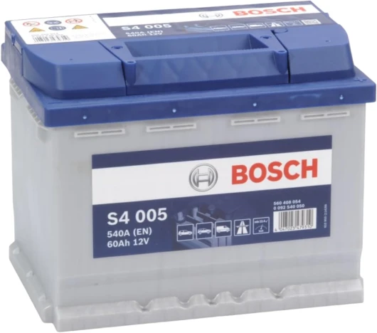S4 005 Batterie Auto 60 A/h - 540 A - Batterie 12 V, Plomb-acide pour Véhicules sans Système Start/Stop, Polarité Gauche (-) Droite (+), 242 x 175 x 190 mm