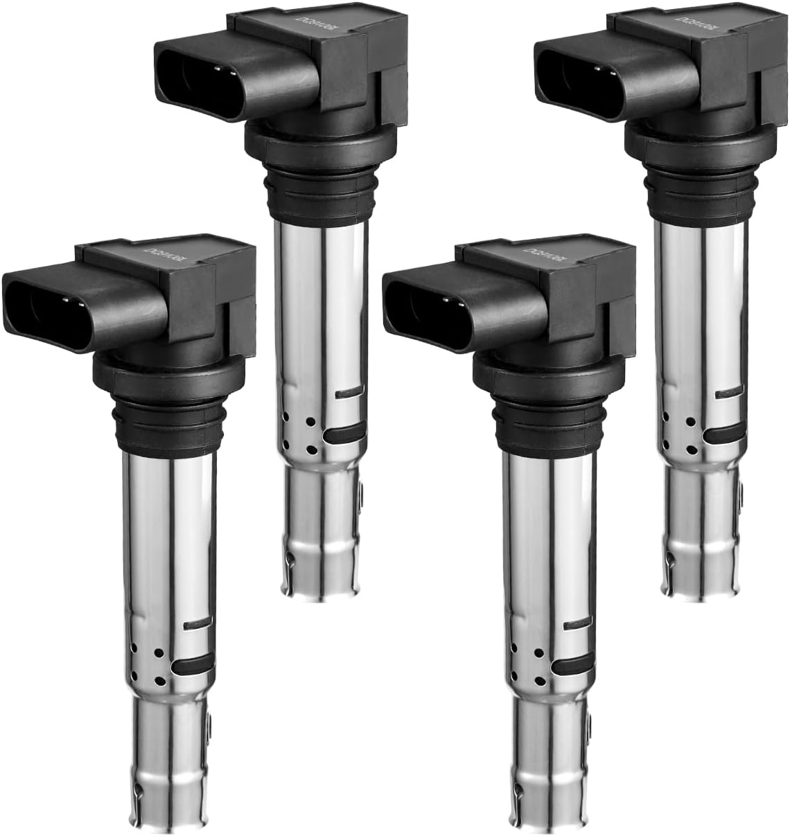 Bobine d'allumage, lot de 4, compatible avec Audi A1, A3, Seat Alhambra, Altea, Cordoba, Ibiza, Leon, Toledo, Volkswagen Golf, Polo, Tiguan, Vento, pour Audi 1.4T 1.8T 1.6L, Volkswagen 1.4L 1.6L