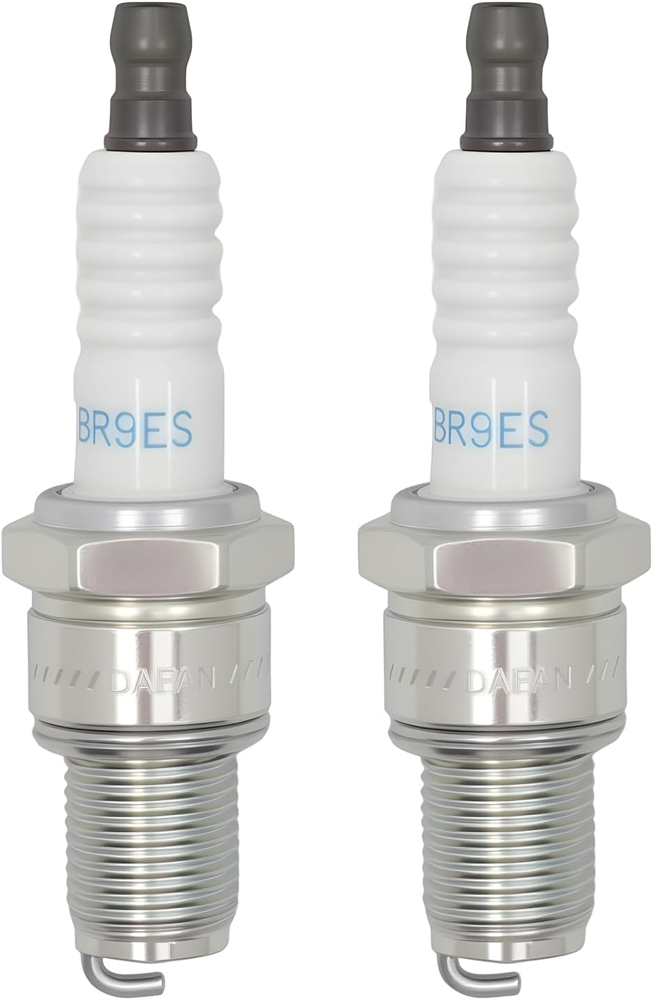 Bougie d'allumage Remplacer pour NGK (3194) BR9ES, 2 Pcs Borne Bougies d'allumage pour un Démarrage Fiable et une Longue Durée de Vie des Moteurs à Essence, pour Scooter, Mobylette et Moto