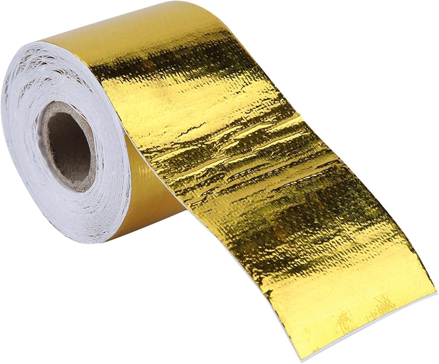 Film Résistant à la Chaleur, 1 Rouleau Papier D'aluminium Doré Voiture Ruban Adhésif Réfléchissant Pour Bouclier Thermique Pour Capots De Moteur De Voiture, Compartiments Moteur, Etc.(9M*5Cm)