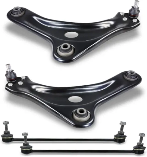 ATEC Germany 2x bras de suspension avec joint de cardan avant, 2x barres de liaison avant Compatible avec CITROËN DS3 (SA ) (SB ), C3 (SC ) (SX , SY ) (SX), C4 CACTUS, PEUGEOT 208 (CR ) (CA , CC ), 2