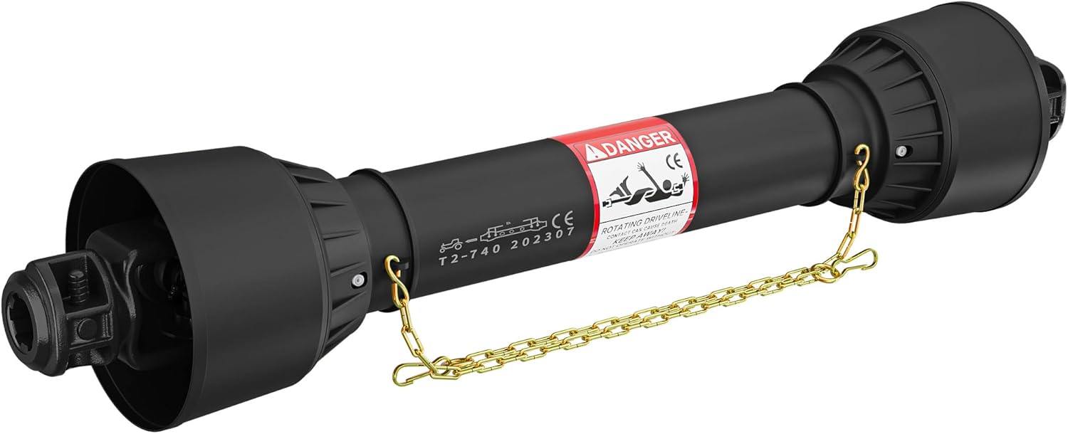 Arbre de Transmission T2 Cardan 740-960mm 270Nm 540tr/min, Prise de Force, 23kW (31CV), 2X 1 3/8" 6D 740-960 mm