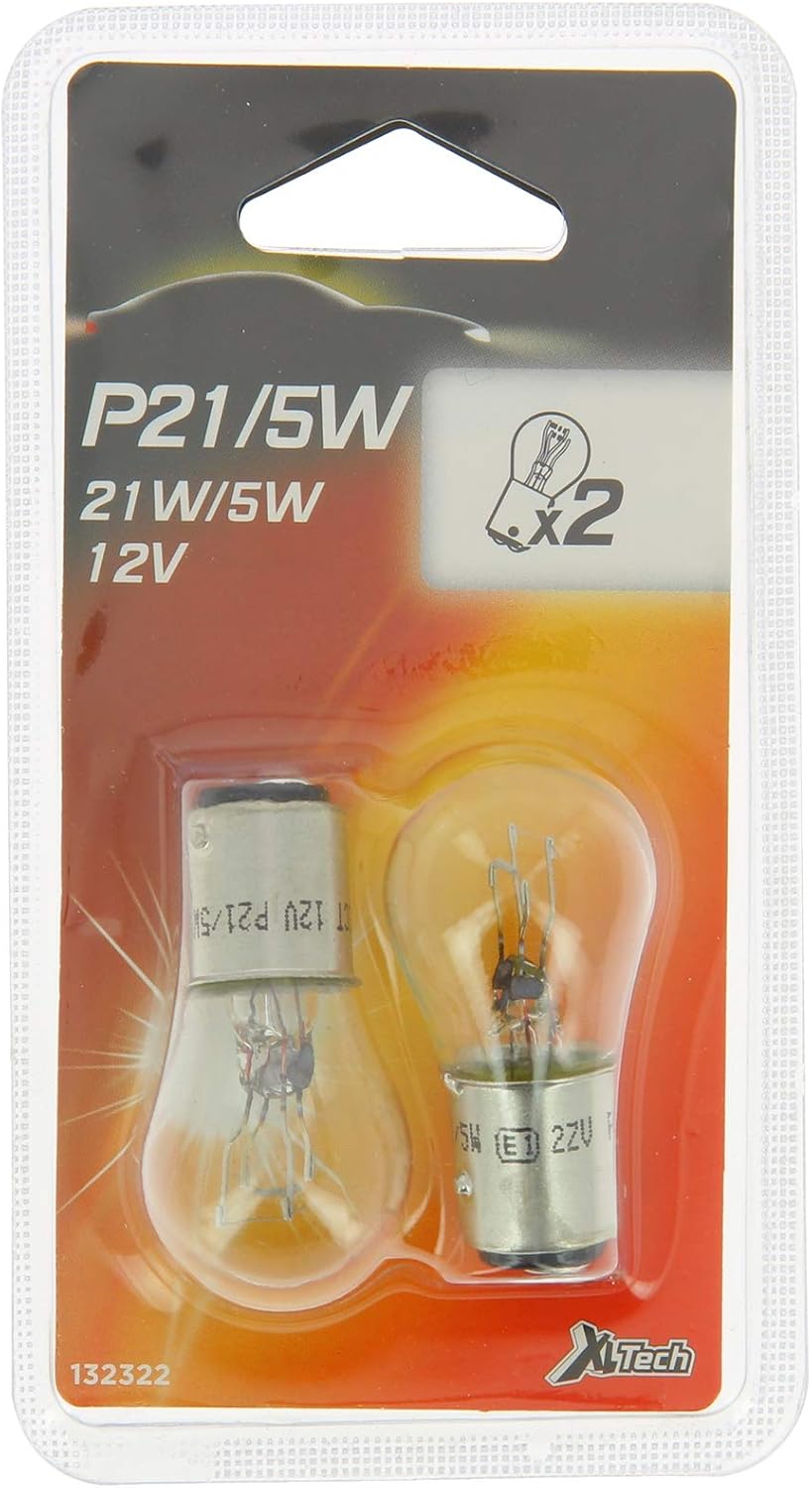 XLTECH 2 Ampoules P21/5W 12V, Poirettes, Veilleuse Clignotant Feux stop, AUTOMOVIL