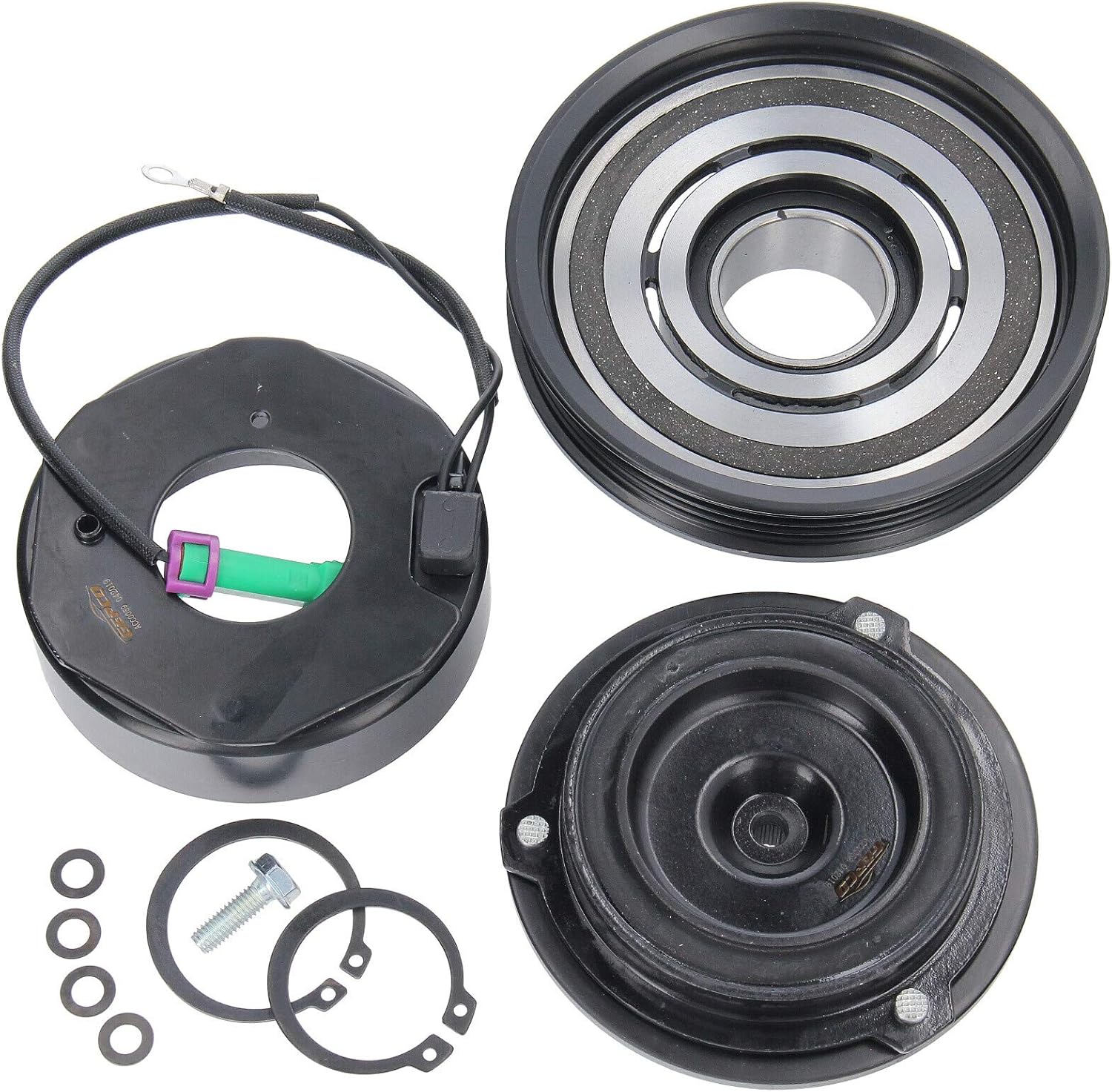 GEPCO - Embrayage magnétique - Compresseur de climatisation - Poulie - Bobine magnétique compatible avec Audi A4 Skoda VW Passat