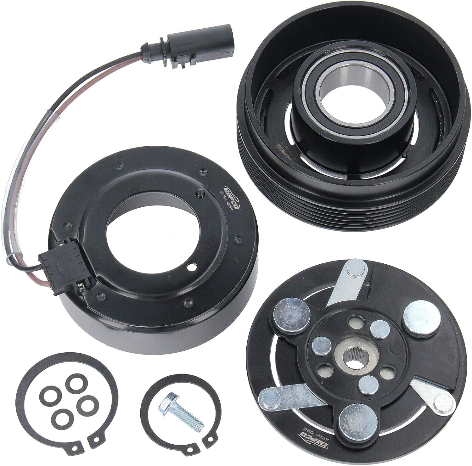 Compresseur de climatisation - Embrayage magnétique - Poulie - Bobine magnétique - Audi Ford Seat Skoda VW