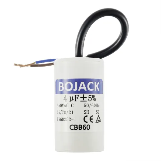 BOJACK CBB60 450V 4uf AC Condensateur ondensateur de moteur, condensateur de démarrage de moteur, condensateur microfarad 50/60Hz Avec Fil
