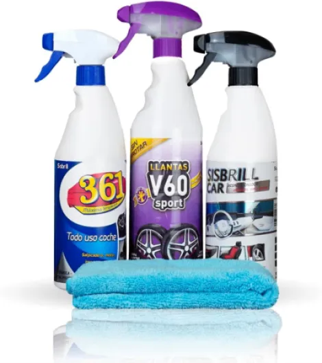 Kit Trio Essentiel de Nettoyage - Nettoyage et Entretien pour Toute la Voiture - Jantes, Cuir, Tissu, Plastique, Moustiques.