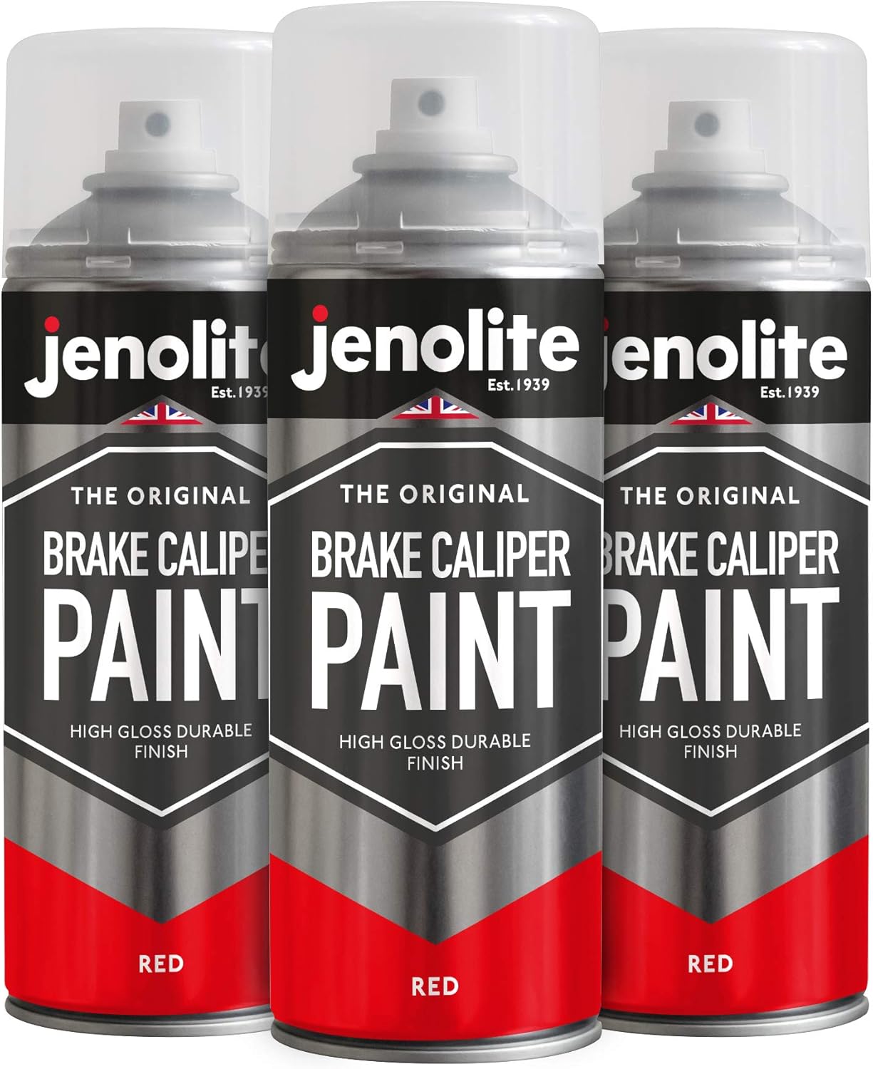 Peinture pour étrier de frein, rouge, 3 x 400 ml, restaure et transforme les étriers de frein de voiture 400ml (pack of 3) Rouge