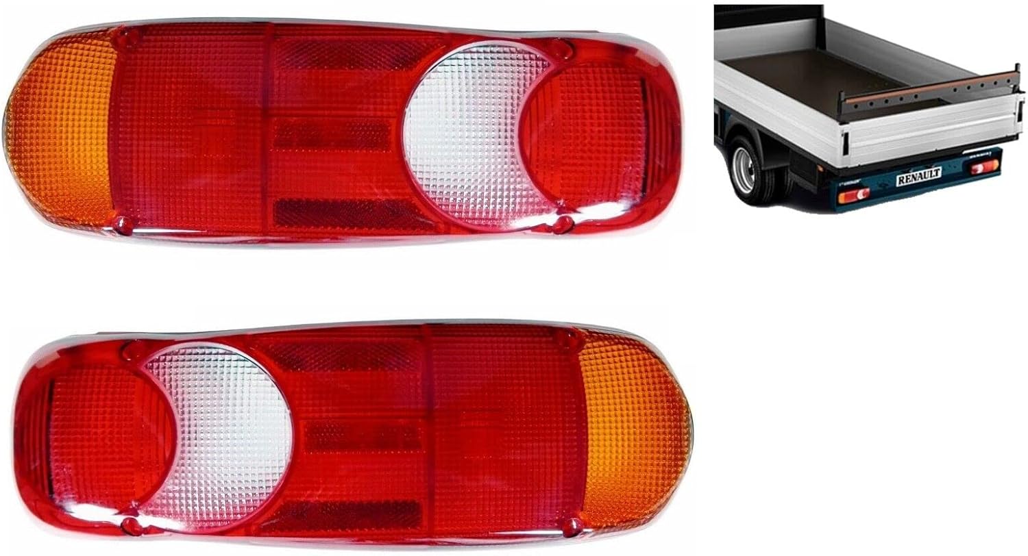 2 x Cabochon de feux arrière pour Renault Master,Premium,Mitsubishi Mascott,Peugeot Boxer,VW Transporter T5 T6,Opel Movano E-MARK