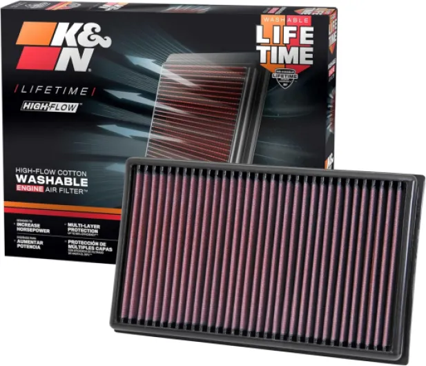K&N 33-3005 Filtre à Air de Remplacement du Moteur: Haute Performance, Premium, Lavable, Plus de Pouvoir, 2012-2019 (Golf, Tiguan, Passat, Polo, A3, Q2, S3, TT, Ateca, Leon, Laroq, Octavia) Unique