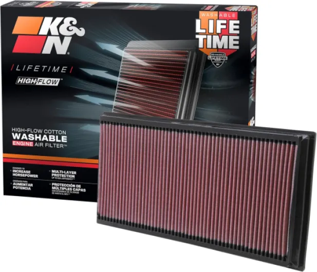 K&N Filtre à air de remplacement compatible avec Audi Q7 2006-2013 / Range Rover 2006-2010 / Porsche Cayenne 2004-2015 / VW Touareg 2003- (33-2857) Unique