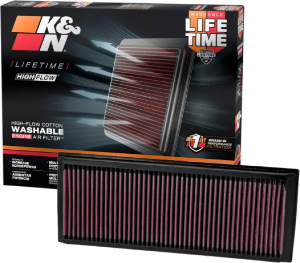 K&N Filtre à air de remplacement compatible avec Volkswagen Jetta/Passat 2005-2010 Tiguan 2007-2010 GTi 2009-2010 Eos 2006-2009 (33-2865) Unique