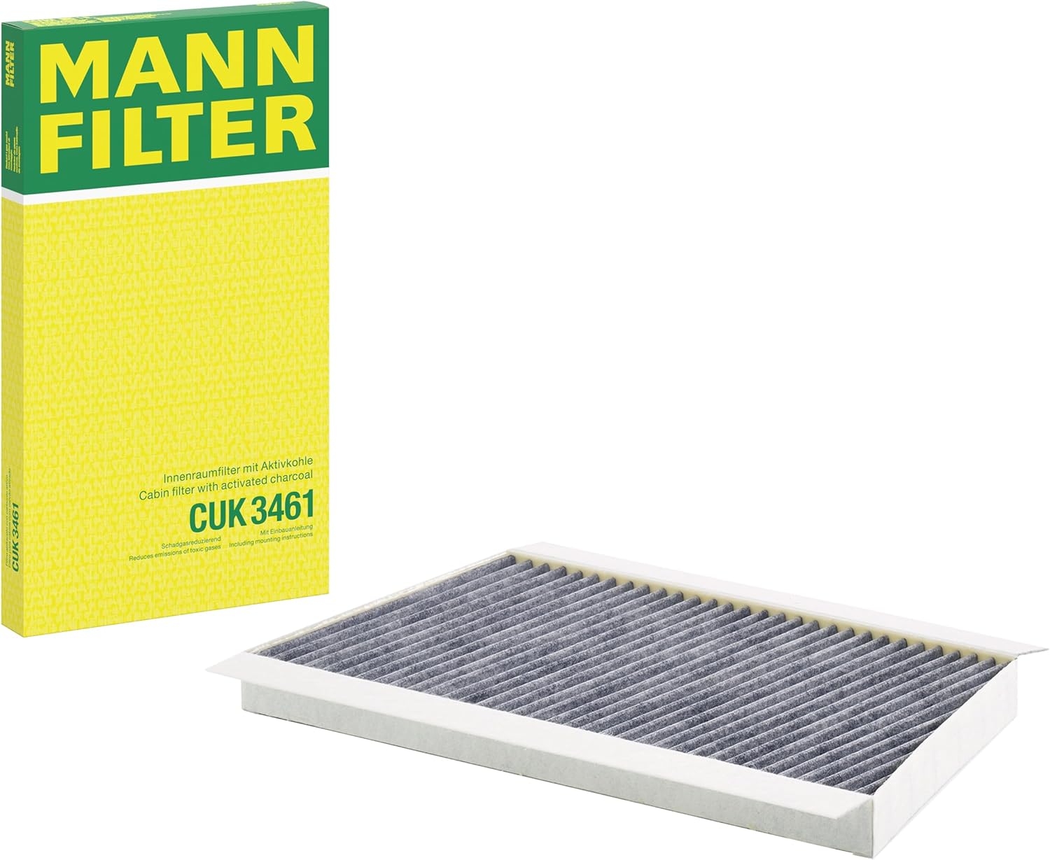 MANN-FILTER CUK 3461 Filtre à air d'habitacle – Filtre à pollen avec charbon actif – Pour véhicule particulier