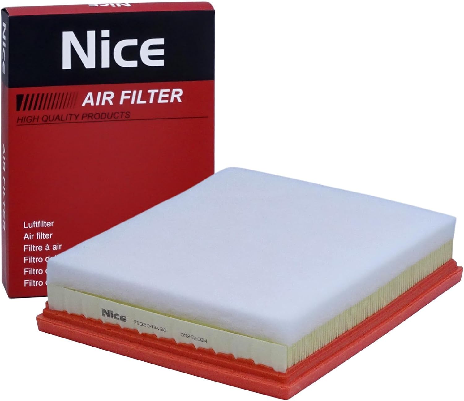 Filtre à Air Moteur Haute Performance 9802348680, Compatible avec Peugeot 308, 5008, Citroën C4 Picasso, Remplace C30005, pour Moteurs 1.6 HDi/BlueHDi