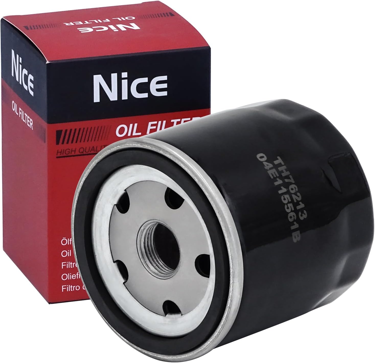 Filtre à Huile Haute Performance 04E115561B, Compatible avec Audi, Seat, Skoda, VW, Remplace 04E115561H, Filetage 3/4-16 UNF, Pression 2,5 bar, Installation Facile