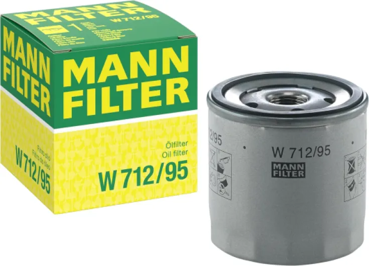 MANN-FILTER W 712/95 Filtre à huile - pour Véhicule de tourisme + utilitaires Blanc Forfait individuel