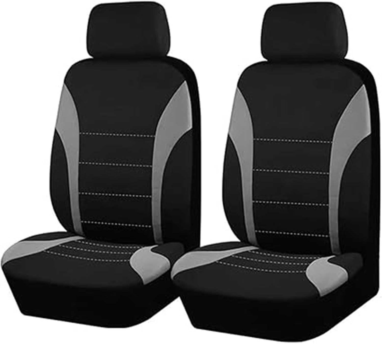 HHCVLUZI Housses De Siège Avant De Voiture, pour BMW 1 Series E87 (5door) 2004 2005 2006 2007 2008 2009 2010 Imperméable Antidérapant Housses De Siège Avant Coussins Couvre Protections Siège,Grey normal Gris