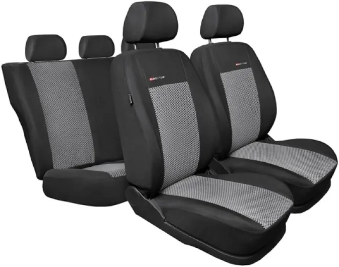 Housses de siège sur Mesure adaptées pour Citroen C1 Hayon (2005-2014) - Housse Siege Voiture - Couverture Siege E2 Gris E2