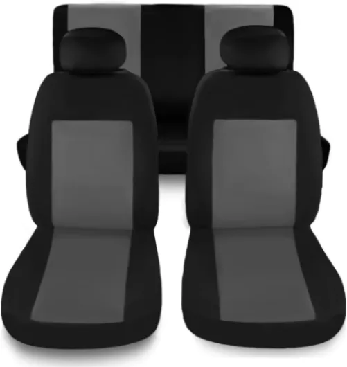 Housses de siège universelles Kit Avant et Arrière Diverses couleurs Soft Confortable Respirant Protection pour Sièges utilitaires (Gris) Bleu,Gris,Rouge