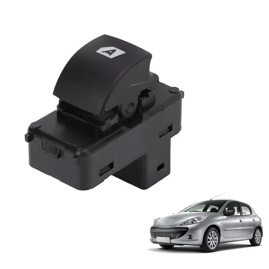 GVSS Interrupteur Leve Vitre 6490HQ pour Peugeot 207 Partner,Lève-Vitre Électrique Commutateur,Interrupteur Lève-Vitre Compatible avec Citroën Berlingo 6490.E3 6490E3 6490.HQ,4 Broches