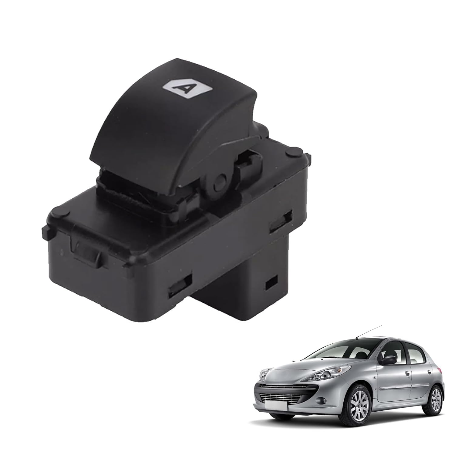 GVSS Interrupteur Leve Vitre 6490HQ pour Peugeot 207 Partner,Lève-Vitre Électrique Commutateur,Interrupteur Lève-Vitre Compatible avec Citroën Berlingo 6490.E3 6490E3 6490.HQ,4 Broches