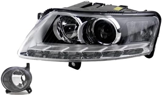 Johns, Phare xénon compatible avec Audi A6 4F 10/2008-03/11 D3S H7 Li + pare-brise antibrouillard.