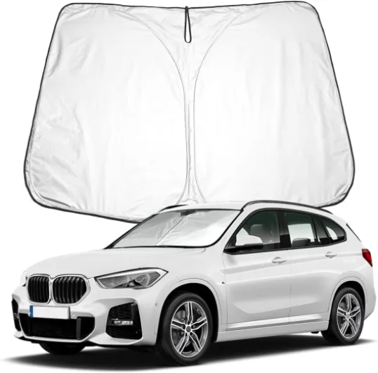 BIXUAN X1 Pare-soleil compatible avec BMW X1 F48 2016-2022 2023 2024 2025 Pare-brise pour U11, protection contre le vent pour pare-brise avant, couverture UV pliable